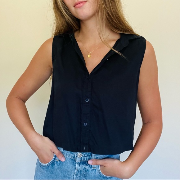 Bella Dahl Tops - BELLA DAHL BLACK Button Down Blouse